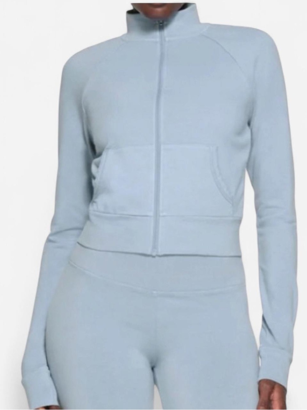 Skims Outdoor Track Jacket in Light Blue